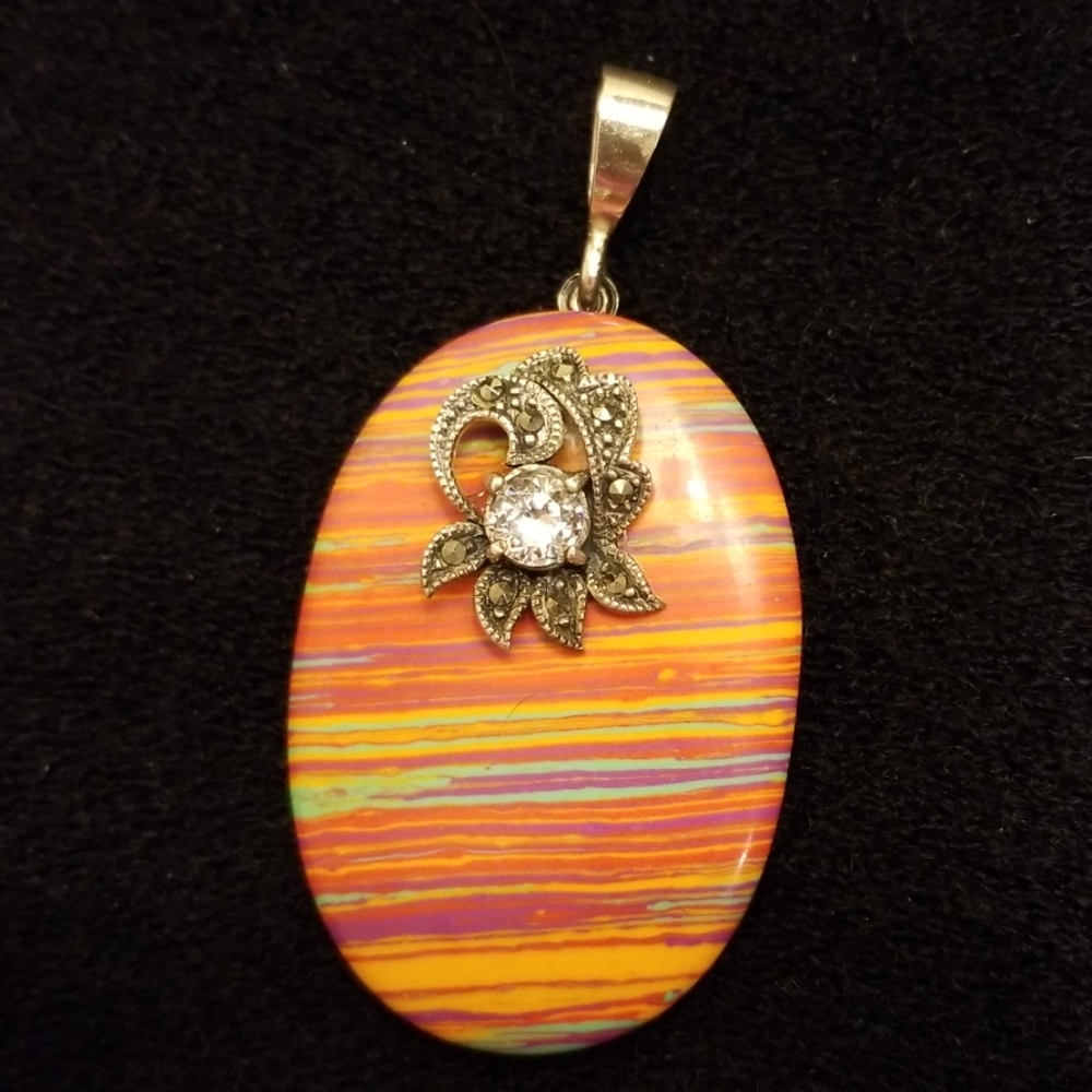Beautiful Sterling Silver stone slide
